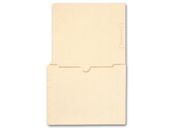 End Tab Full Pocket Manila Folder, 11 pt, No Fastener