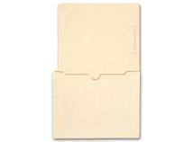 End Tab Full Pocket Manila Folder, 11 pt, No Fastener