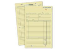 Job Work Order Cards, Padded