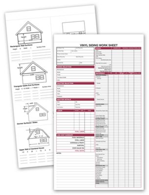 Vinyl Siding Work Sheet 257