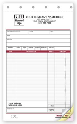 Sales Slips, Image, Large 2591