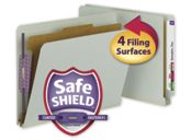 Smead End Tab Folder with SafeSHIELD Fasteners, 25 PT