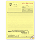 Change Order Form - Contractors - Yellow Carbonless 271 Change Order Form - Contractors - Yellow Carbonless 271