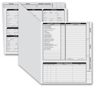 Real Estate Folder, Right Panel List, Letter Size, Gray 275