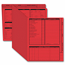 Real Estate Folder, Right Panel List, Letter Size, Red 275R