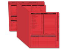 Real Estate Folder, Right Panel List, Letter Size, Red