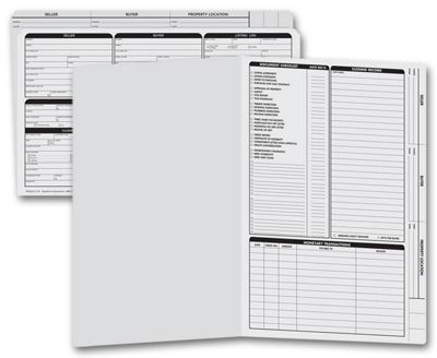 Real Estate Folder, Right Panel List, Legal Size, Gray 276