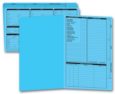 Real Estate Folder, Right Panel List, Legal Size, Blue 276B