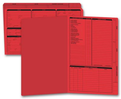 Real Estate Folder, Right Panel List, Legal Size, Red 276R