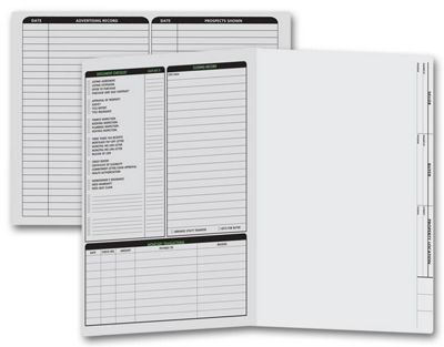 Real Estate Folder, Left Panel List, Letter Size, Gray 285
