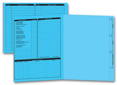 Real Estate Folder, Left Panel List, Letter Size, Blue 285B