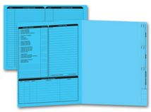 Real Estate Folder, Left Panel List, Letter Size, Blue