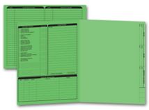 Real Estate Folder, Left Panel List, Letter Size, Green
