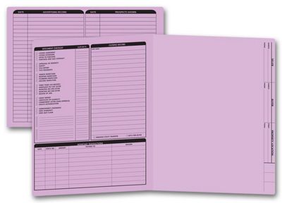Real Estate Folder, Left Panel List, Letter Size, Lavender 285L