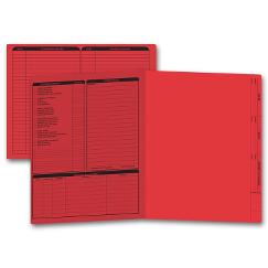 Real Estate Folder, Left Panel List, Letter Size, Red