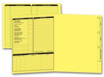Real Estate Folder, Left Panel List, Letter Size, Yellow