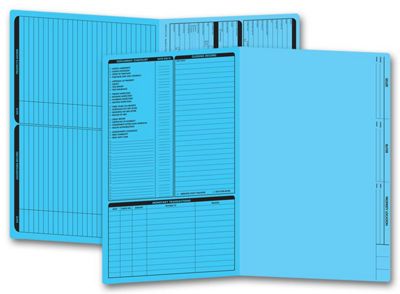 Real Estate Folder, Left Panel List, Legal Size, Blue 286B