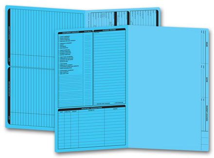 Real Estate Folder, Left Panel List, Legal Size, Blue