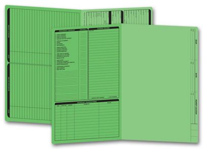 Real Estate Folder, Left Panel List, Legal Size, Green 286G