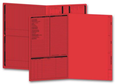 Real Estate Folder, Left Panel List, Legal Size, Red 286R