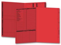 Real Estate Folder, Left Panel List, Legal Size, Red