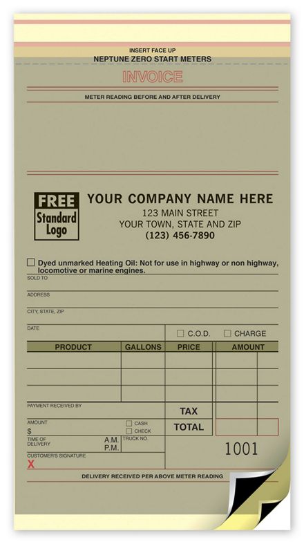Neptune Fuel Meter Tickets with Carbons
