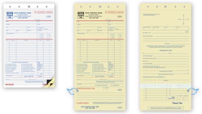 TV Service Orders - Classic with Carbons 309