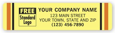 Advertising Labels, Padded, Paper, Beige, 3 1/2 x 7/8