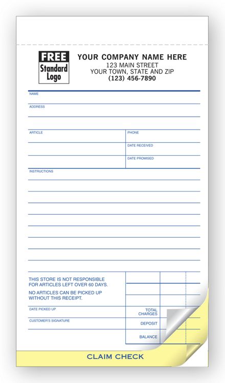 Repair Order Forms - Jewelry Repair Orders with Poly Bag