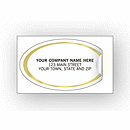 Oval Labels - Advertising Labels - Gold Foil Border 323