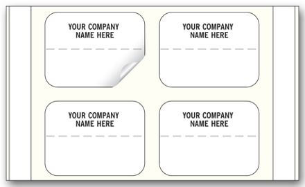 Price Labels, Padded, Paper, White, 1 X 3/4
