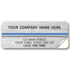 Advertising Labels, Padded, Brushed Chrome Poly Film,, 333