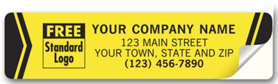 Advertising Labels, Padded, Flexible Vinyl, Yellow 340