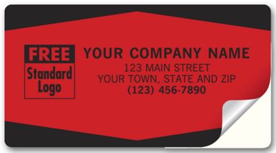 Service Labels, Padded, Fluorescent Red with Black Edges 347