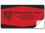 Service Labels, Padded, Fluorescent Red with Black Edges