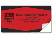 Service Labels, Padded, Fluorescent Red with Black Edges