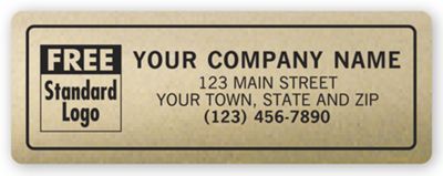 Advertising Labels, Padded, Poly Film, Gold 348