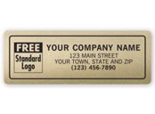 Advertising Labels, Padded, Poly Film, Gold