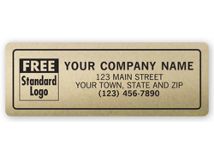 Advertising Labels, Padded, Poly Film, Gold
