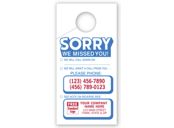 Doorknob Hanger - Sorry We Missed You