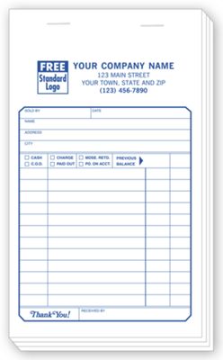 Sales Slips - Classic - Padded with Carbons 350