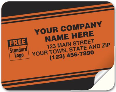 Tuff Shield Labels, Laminated Paper, Red Fluorescent