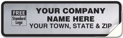 Tuff Shield  Weatherproof Vehicle Labels, Chrome Poly 358