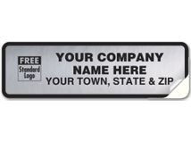 Tuff Shield  Weatherproof Vehicle Labels, Chrome Poly