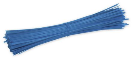 9 Plastic Coated Blue Wire Ties