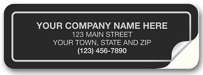 Tuff Shield Weatherproof Labels, Black Poly Film 369