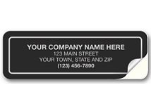 Tuff Shield Weatherproof Labels, Black Poly Film
