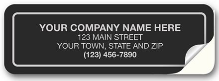 Tuff Shield Weatherproof Labels, Black Poly Film