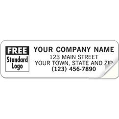 Advertising Labels, Padded, Paper, White 2 3/4 X 7/8