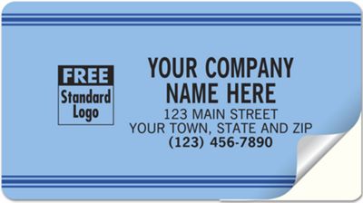 Large Service Labels, Padded,  Blue with Blue Stripes 374